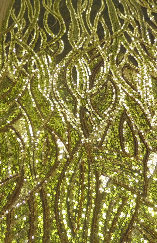1.Black-Gold Flame Sequins